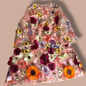 Taylor Swifr Grammys 2021 Inspired Vibrant Floral Mesh Dress- Size Medium-NWOT